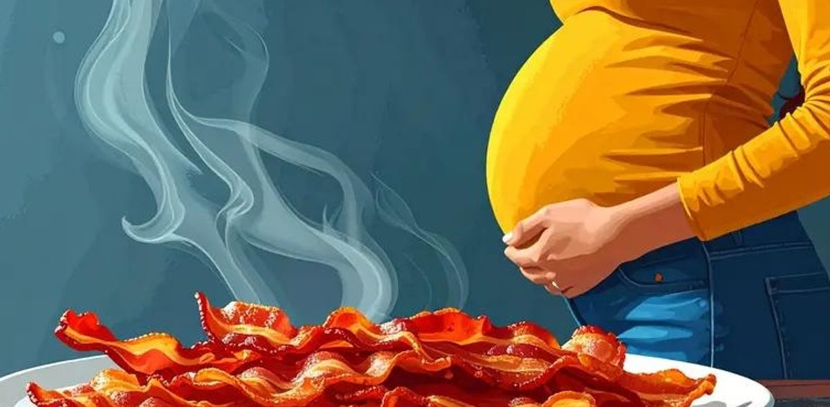 The smell of fatty foods during pregnancy promotes obesity in offspring